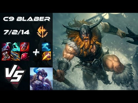 Cloud9 Blaber JUNGLE Olaf vs Sejuani - NA Challenger Patch 14.9