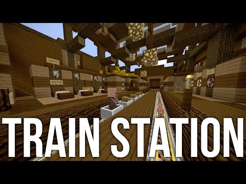 Minecraft Train Station With Minecart Chest - Redstone Tutorial