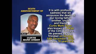 Curtis Mark Greer ~ Short Obituary
