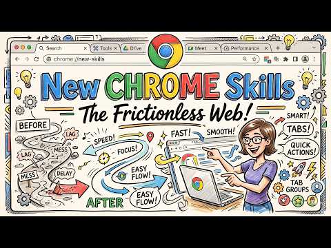 CHROME SKILLS (New) - The Frictionless Web  From Repetition to Automation #gemini #googlechrome