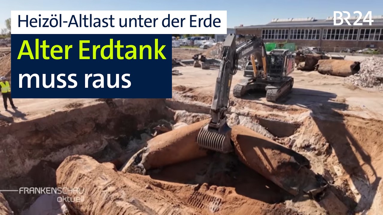 Für neues Logistik-Zentrum: Alter Erdtank muss abgetragen werden | BR24