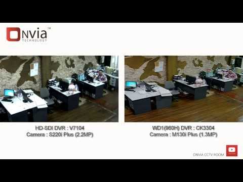 Onvia HD-SDI vs D1 & 960H Analog DVR (Indoor Real Performance Test)