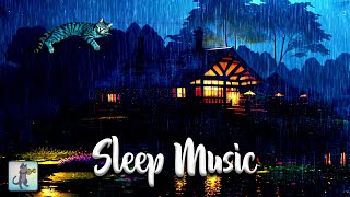 Lakeside House on a Beautiful Rainy Night! ~ Fall Asleep Fast with Relaxing Music for Sleep 💤🌙😴