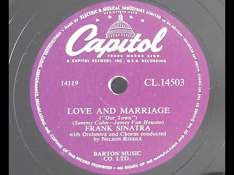 Frank Sinatra  'Love And Marriage'  1955 78 rpm
