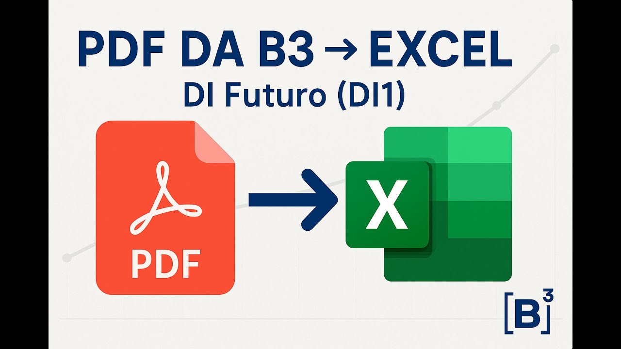 Como extrair os dados do pdf Boletim da B3 para o Excel