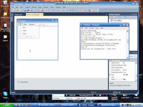 How To Make A Basic Text Editor In Microsoft Visual Basic 2010 Express