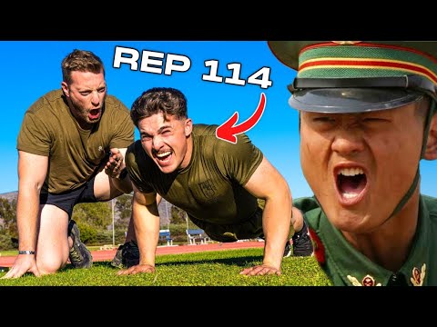 US-Marines versuchen den Fitnesstest der chinesischen Armee