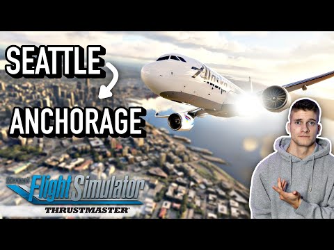 Mit A320 nach Alaska! Flight Simulator LIVE mit Thrustmaster TCA! AeroNewsGermany