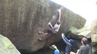 Video thumbnail of Brad Pitt, 7c. Peak District