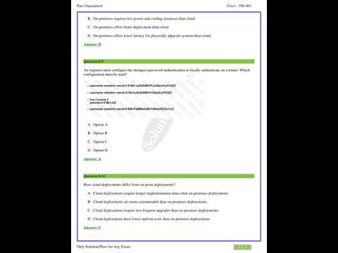 Cisco 350-401 Practice Test