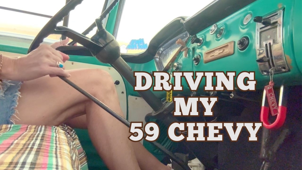 Starting my 1959 Chevy Apache for a country drive to capture video footage.