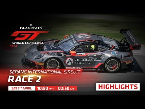 Race 2 - Short Highlights - Sepang 2019 - Blancpain GT World Challenge Asia HD