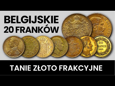 Tanie złoto frakcyjne - Belgijskie 20 Franków