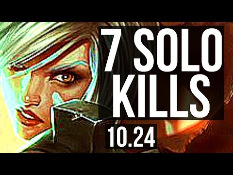 RIVEN vs AKALI (TOP) | 1800+ games, 7 solo kills, 1.7M mastery, Dominating | KR Master | v10.24