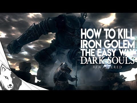 How To Kill Iron Golem The Easy Way (How to get through Sens Fortress) | Dark Souls Remastered