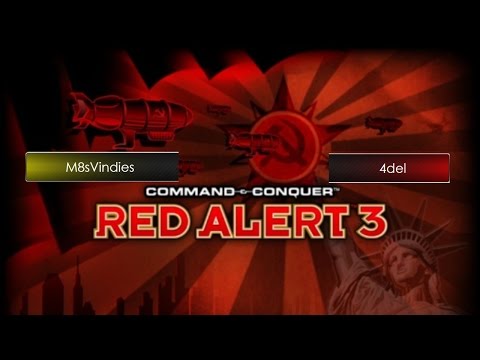Red Alert 3 Duocast with Liquid Ocelot: 4del (Empire) vs vindies (Allies)