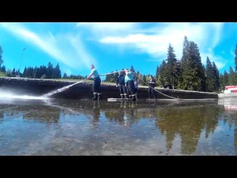 SDH Janov nad Nisou - čištěni retenční nádrže u chaty Dolina v obci Bedřichov