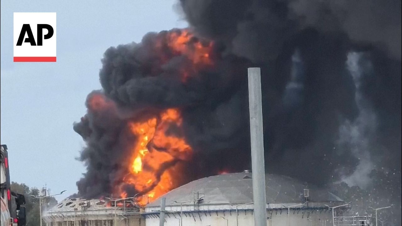 Video | Fire erupts at oil refinery in Israel's Haifa for second time during Iran war
