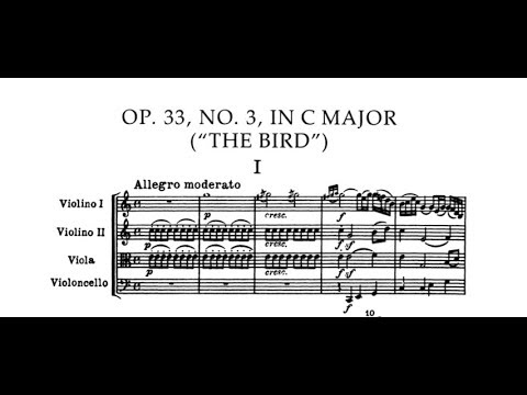 Haydn Quartet in C, Op. 33, No. 3 ("The Bird") Score