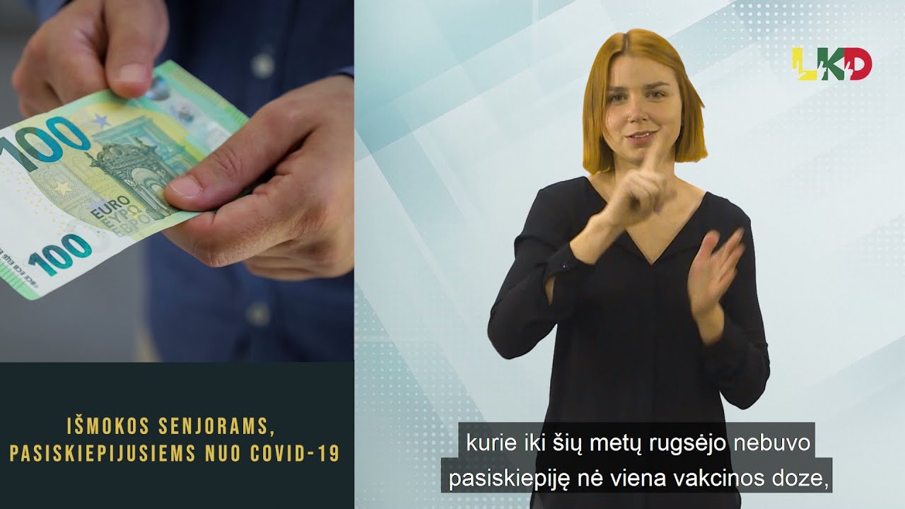 Išmokos senjorams, pasiskiepijusiems nuo COVID-19