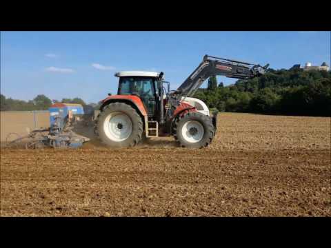 Weizen Säen 2016 mit Steyr CVT 6195 und Lemken Saphir 7