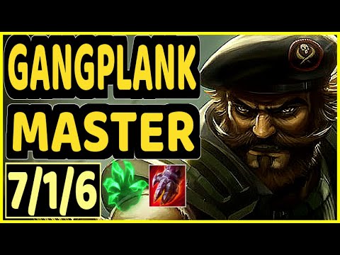 SHAAARKY (GANGPLANK) - 7/1/6 KDA GAMEPLAY - EUW Ranked MASTER