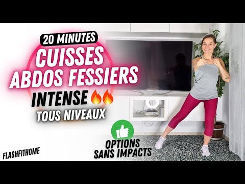THIGHS ABS GLUTES INTENSE 20 MIN 🍑🔥 No Equipment Required and All Levels - FlashFitHome