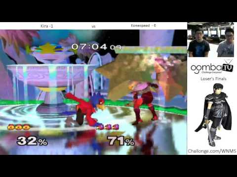 Oomba TV 1 - Loser's Finals - Kira (Sheik) vs. Konespeed (Falco) - SSBM Singles