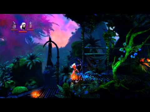 Trine 2 Hardcore walkthrough, PS4, Level 4 - Das dunkle Moor - Mosslight Marsh - solo