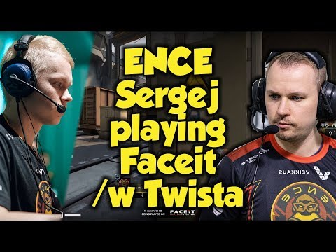 CS:GO - ENCE Sergej playing Faceit with Twista at Train