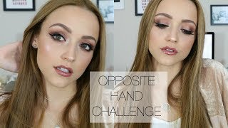 Full Glam Makeup Look Using MY RIGHT HAND | Opposite Hand Challenge