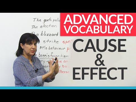 Advanced Vocabulary of CAUSE & EFFECT