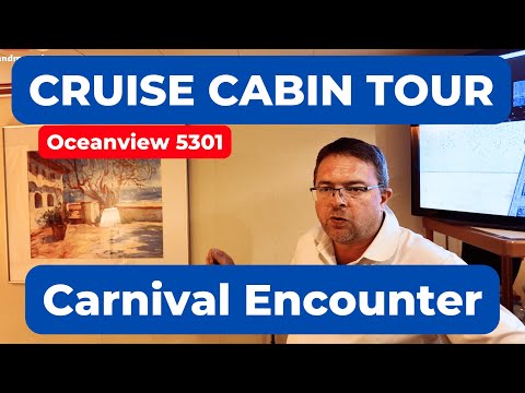 Carnival Encounter Cabin Tour 5301 Cruise Stateroom