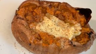 How to make A Baked Sweet Potato