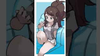 【イラストメイキング】トウコちゃん　ネイルが気になるすがた　を描いてみた#ポケモン   #shorts #イラスト #メイキング動画#イラストメイキング