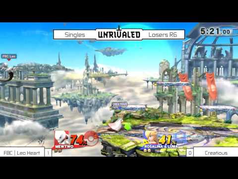 Unrivaled SSB4 - FBC LeoHeart (Mewtwo) vs Creatious (Rosalina) - Losers R6