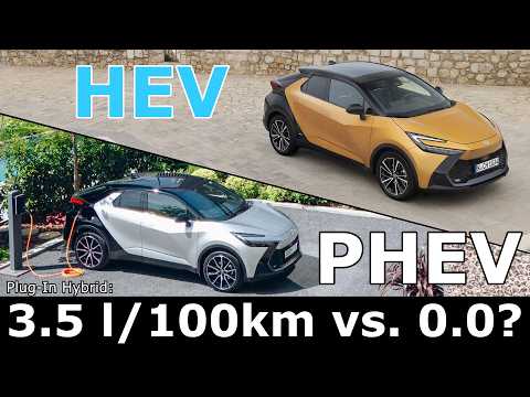 Toyota C-HR PHEV vs. HEV fuel energy power consumption economy highway city range mpg plug-in hybrid