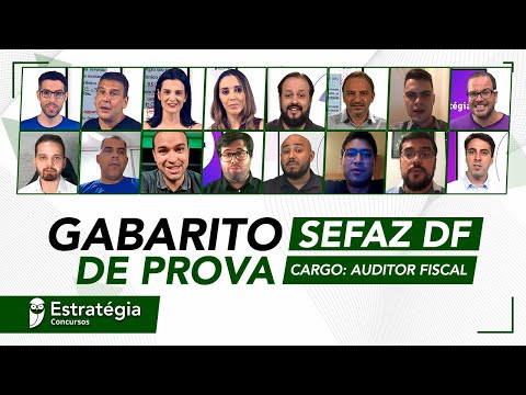 Gabarito SEFAZ DF - Cargo: Auditor Fiscal