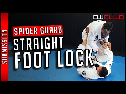 🆕 Straight Foot Lock 👉 Easy Foot Lock From Spider Guard  - BJJCLUB  - BJJ