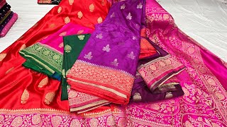 Offer Rate में लूट लो, Banarasi Silk Sarees Collection at Haleema Creation Sale Video