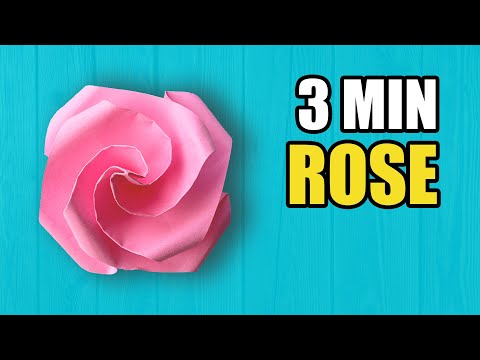 Easy Origami Rose in 3 Minutes