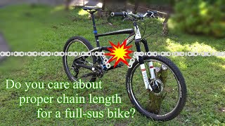 [MTB maintenance] Proper chain length on full sus bikes : Part1