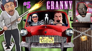 GRANNY&#39;s CAR HIDING + TRAPPING HER!! Hello Neighbor Helps Duddy &amp; FORTNITE Invades Game! (FGTEEV #5)