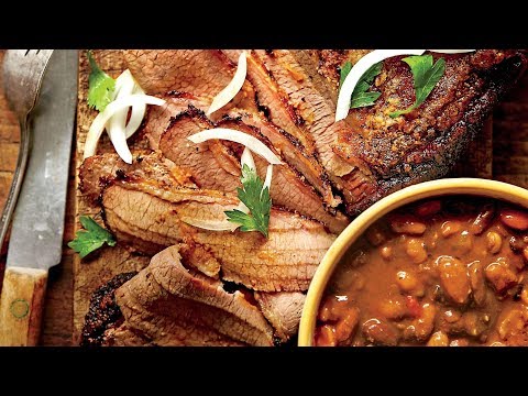 Slow-Cooked Cowboy Brisket & Beans | Southern Living