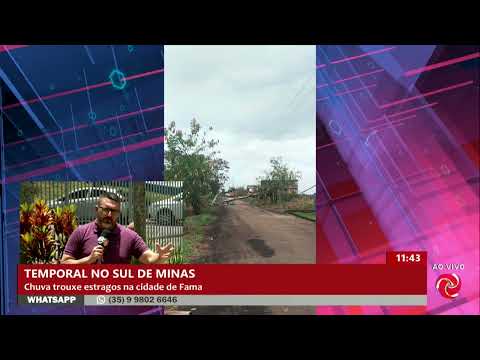 Chuva forte em Fama deixa prejuízos na cidade