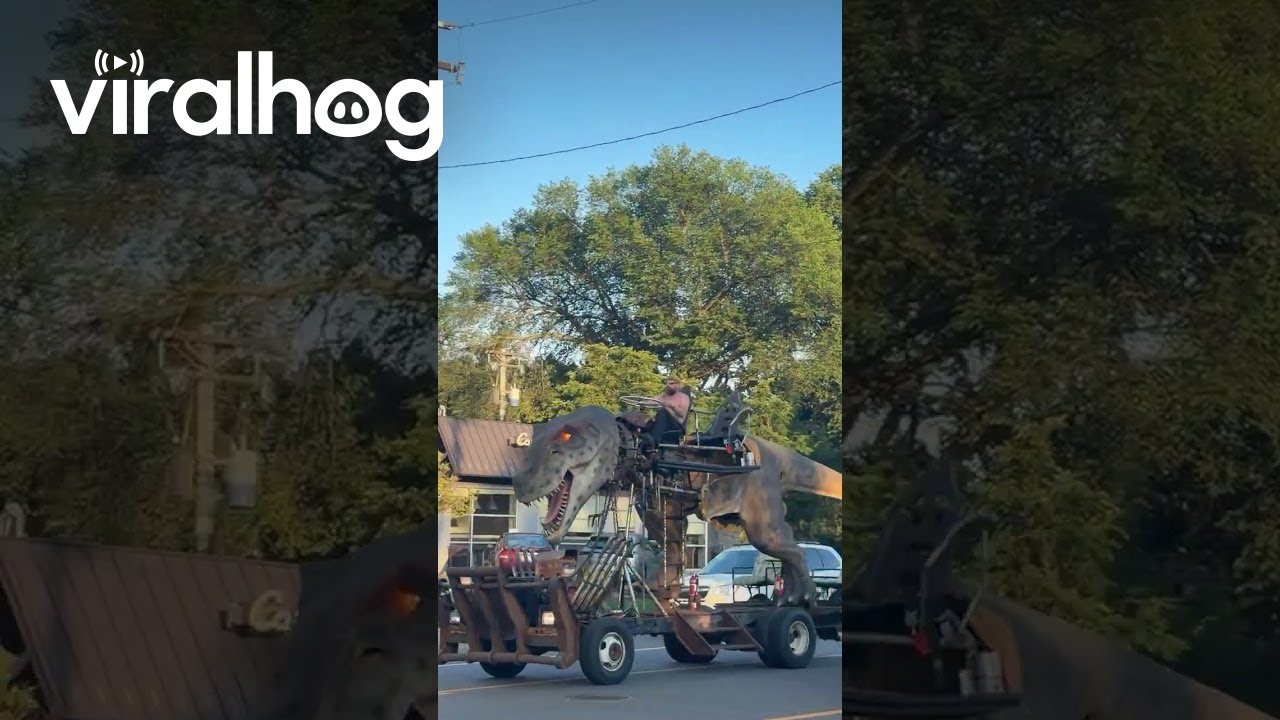 T-Rex Vehicle Driving Around Minneapolis