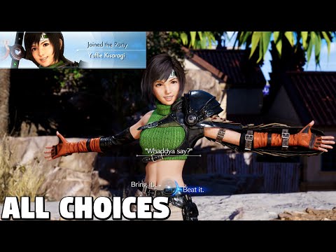 Final Fantasy 7 Rebirth - Yuffie Joins The Party ALL Choices