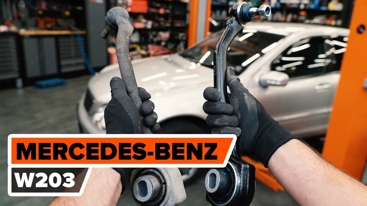 Jak vyměnit přední spodní rameno na Mercedes W203 – návod k výměně