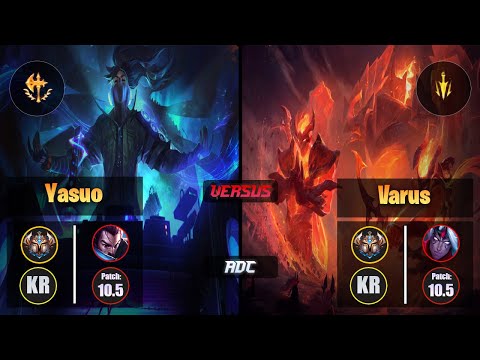 Challenger YASUO [Conqueror] (ADC) VS  VARUS - Challenger KR Patch 10.5