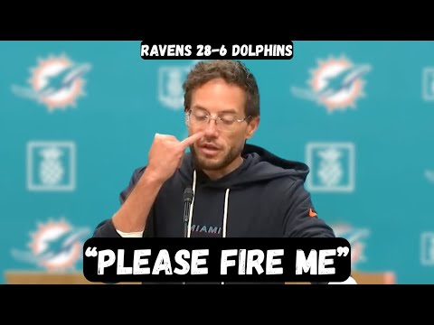Mike McDaniel BEGS to be FIRED after BLOWOUT loss - PostGame Press Conference - Ravens vs Dolphins 